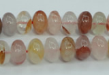 CPQ36 15.5 inches 8*12mm rondelle natural pink quartz beads