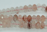 CPQ38 15.5 inches 5*8mm faceted rondelle natural pink quartz beads