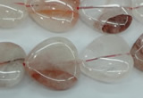 CPQ55 15.5 inches 20*20mm heart natural pink quartz beads