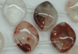 CPQ59 Top-drilled 18*25mm marquise natural pink quartz beads