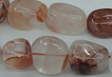 CPQ67 15.5 inches 10*14mm – 16*22mm nuggets natural pink quartz beads