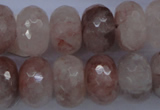 CPQ71 15.5 inches 12*18mm faceted rondelle natural pink quartz beads