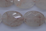 CPQ85 15.5 inches 18*25mm faceted oval natural pink quartz beads