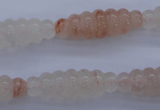 CPQ95 15.5 inches 10*30mm carved rice natural pink quartz beads