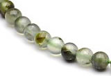 CPR01 AB grade 6mm round natural prehnite stone beads Wholesale