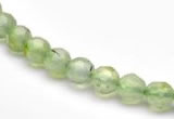 CPR04 A+ grade 6mm faceted round natural prehnite stone beads