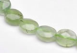 CPR11 A grade 10*12mm faceted oval natural prehnite stone beads