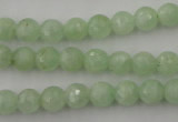 CPR112 15.5 inches 8mm faceted round natural prehnite beads wholesale