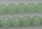 CPR115 15.5 inches 14mm faceted round natural prehnite beads wholesale