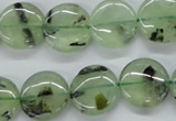 CPR214 15.5 inches 16mm flat round natural prehnite beads wholesale