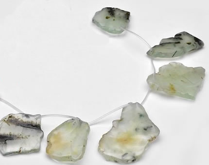 CPR22 Freeform A- grade natural Prehnite gemstone beads wholesal