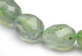 CPR24 A grade 11*15mm faceted pebble shape natural Prehnite bead