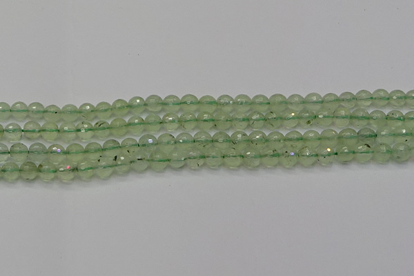 CPR333 15.5 inches 6mm faceted round natural prehnite beads