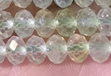 CPR380 15.5 inches 4*6mm faceted rondelle prehnite gemstone beads