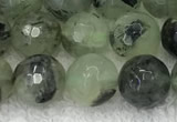 CPR406 15.5 inches 8mm faceted round prehnite beads wholesale