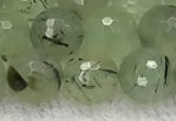 CPR411 15.5 inches 8mm faceted round prehnite gemstone beads