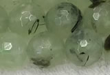 CPR412 15.5 inches 10mm faceted round prehnite gemstone beads