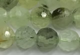 CPR437 15 inches 10mm faceted round prehnite beads