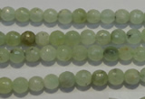 CPR51 15.5 inches 6mm faceted round natural prehnite beads