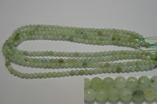 CPR51 15.5 inches 6mm faceted round natural prehnite beads