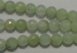 CPR52 15.5 inches 8mm faceted round natural prehnite beads