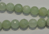 CPR53 15.5 inches 10mm faceted round natural prehnite beads