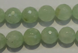 CPR54 15.5 inches 12mm faceted round natural prehnite beads