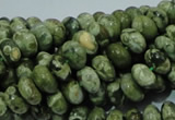 CPS01 15.5 inches 5*8mm rondelle green peacock stone beads wholesale