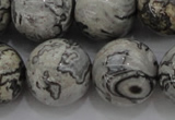 CPT190 15.5 inches 14mm round grey picture jasper beads wholesale