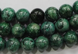 CPT206 15.5 inches 10mm round green picture jasper beads