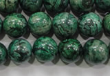 CPT207 15.5 inches 12mm round green picture jasper beads