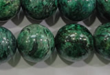 CPT211 15.5 inches 20mm round green picture jasper beads