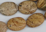 CPT252 15.5 inches 15*20mm oval picture jasper beads wholesale