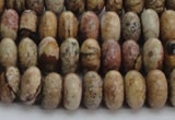 CPT271 15.5 inches 6*10mm rondelle picture jasper beads wholesale