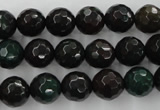 CPT403 15.5 inches 10mm faceted round green picture jasper beads