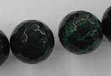 CPT408 15.5 inches 20mm faceted round green picture jasper beads