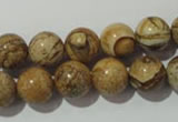 CPT454 15.5 inches 12mm round picture jasper beads wholesale