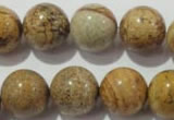 CPT457 15.5 inches 18mm round picture jasper beads wholesale