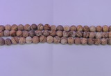 CPT522 15.5 inches 8mm round matte picture jasper beads