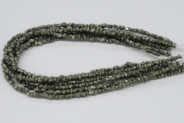 CPY01 16 inches 6mm nugget pyrite gemstone chip beads wholesale