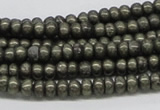 CPY08 16 inches 3*6mm rondelle pyrite gemstone beads wholesale