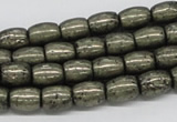 CPY09 16 inches 8*10mm drum-shaped pyrite gemstone beads wholesale