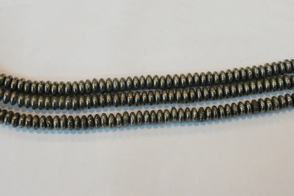 CPY101 15.5 inches 3*6mm rondelle pyrite gemstone beads wholesale