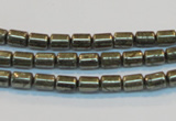 CPY120 15.5 inches 4*6mm tube pyrite gemstone beads wholesale