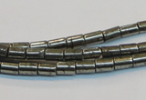 CPY125 15.5 inches 4*6mm tube pyrite gemstone beads wholesale