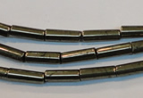 CPY126 15.5 inches 4*13mm tube pyrite gemstone beads wholesale