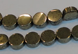 CPY152 15.5 inches 10mm coin pyrite gemstone beads wholesale