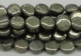 CPY16 16 inches 10mm coin pyrite gemstone beads wholesale