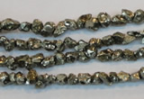 CPY168 15.5 inches 4*5mm nuggets pyrite gemstone beads wholesale