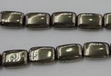 CPY240 15.5 inches 8*12mm rectangle pyrite gemstone beads wholesale